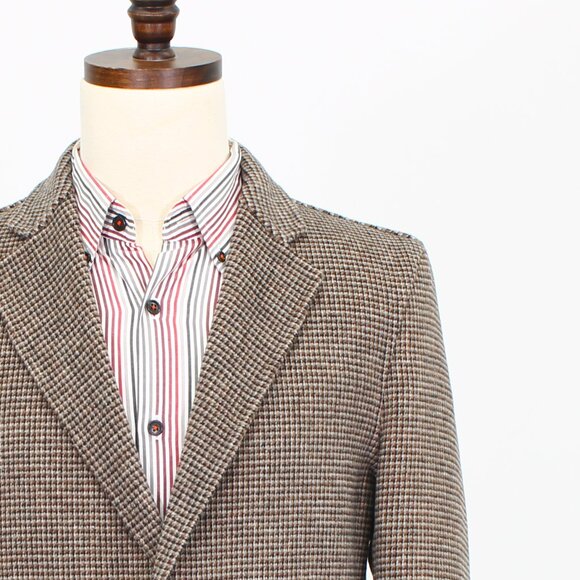 Unique 40S Brown HT 2-Button Sport Coat Blazer Jacket P481 - Picture 5 of 11